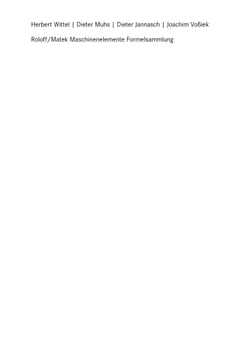 Roloff/Matek Maschinenelemente Formelsammlung: Interaktive Formelsammlung auf CD-ROM