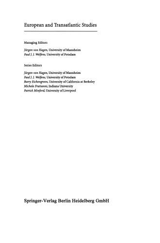 Politics and Institutions in an Integrated Europe