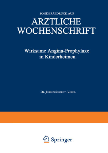 Sonderabdruck aus Arztliche Wochenschrift