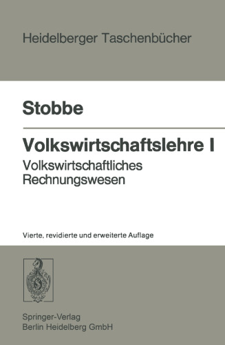 Volkswirtschaftslehre I: Volkswirtschaftliches Rechnungswesen