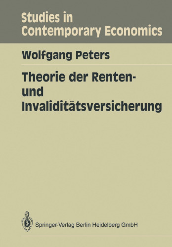 Theorie der Renten- und Invaliditatsversicherung