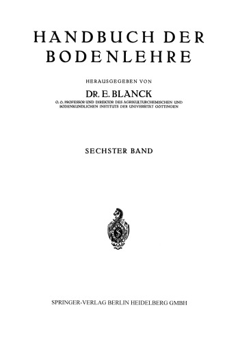 Die Physikalische Beschaffenheit des Bodens