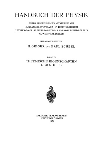 Thermische Eigenschaften der Stoffe