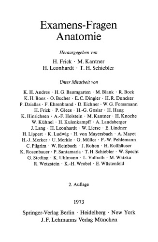 Examens-Fragen Anatomie