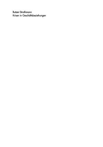 Krisen in Geschaftsbeziehungen