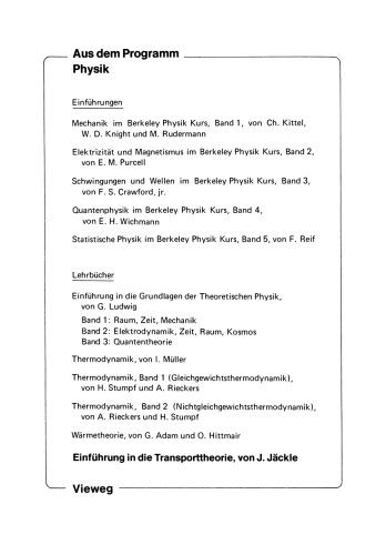 Einfuhrung in die Transporttheorie