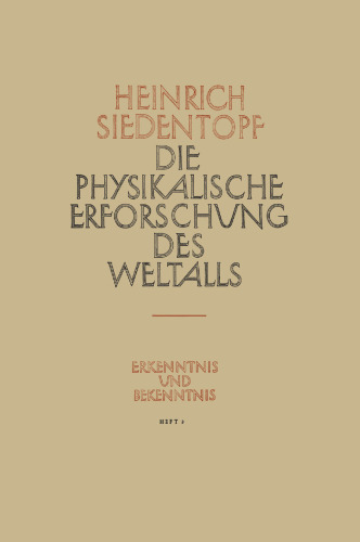 Die Physikalische Erforschung des Weltalls