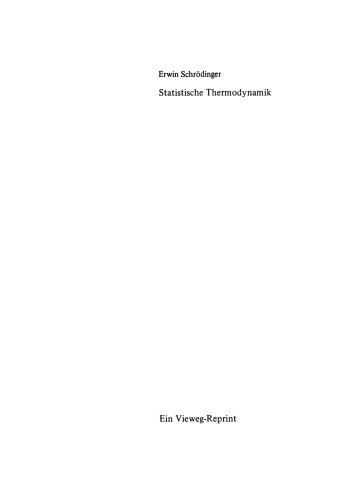 Statistische Thermodynamik
