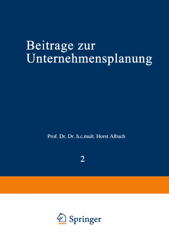 Beitrage zur Unternehmensplanung