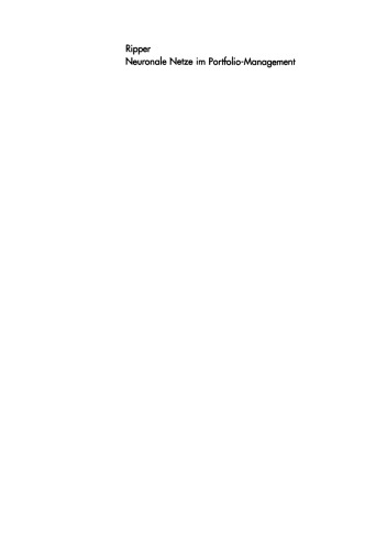 Neuronale Netze im Portfolio-Management