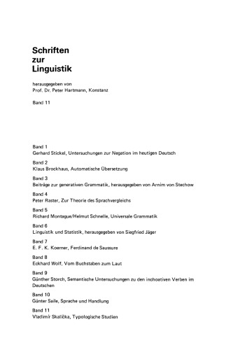 Typologische Studien