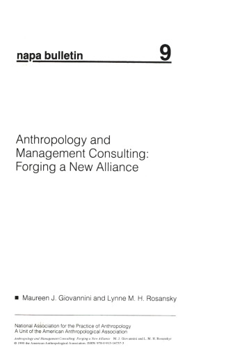 Anthropology and Management Consulting: Forging a New Alliance