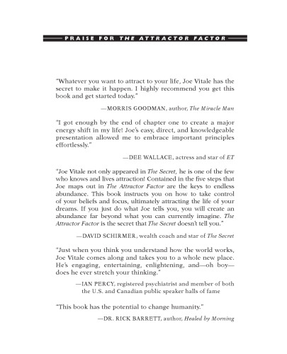 The Attractor Factor: 5 Easy Steps for Creating Wealth (or Anything Else) from the Inside Out, Second Edition