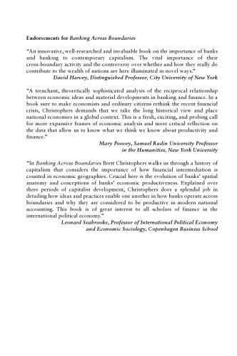 Banking Across Boundaries: Placing Finance in Capitalism