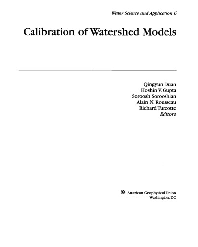Calibration of Watershed Models