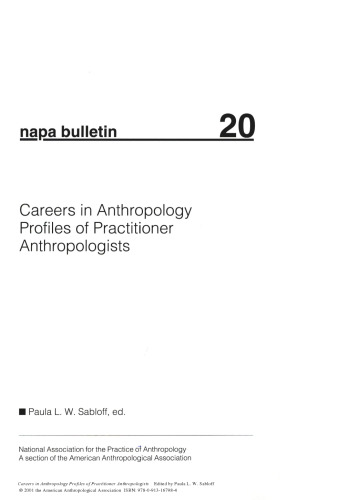 Careers in Anthropology Profiles of Practitioner Anthropologists