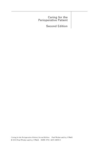 Caring for the Perioperative Patient, Second Edition