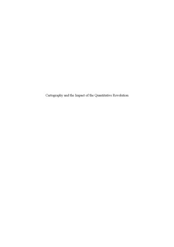 Cartography and the Impact of the Quantitative Revolution, Volume 2