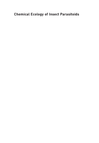 Chemical Ecology of Insect Parasitoids