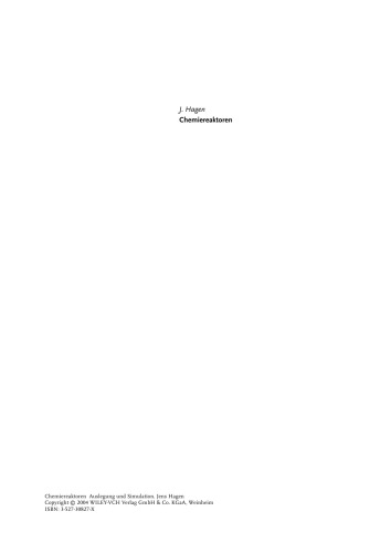 Chemiereaktoren: Auslegung und Simulation
