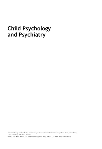 Child Psychology and Psychiatry: Frameworks for Practice, Second Edition