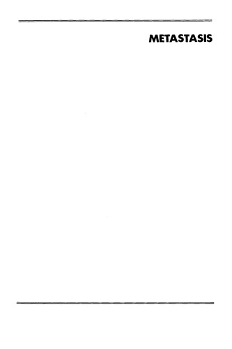 Ciba Foundation Symposium 141 - Metastasis