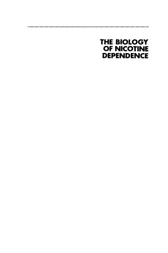 Ciba Foundation Symposium 152 - The Biology of Nicotine Dependence