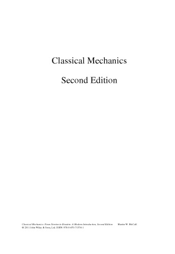 Classical Mechanics: From Newton to Einstein: A Modern Introduction, Second Edition