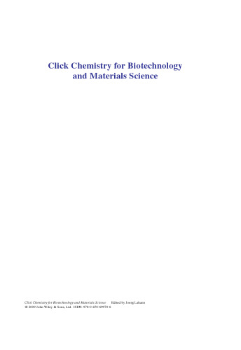 Click Chemistry for Biotechnology and Materials Science