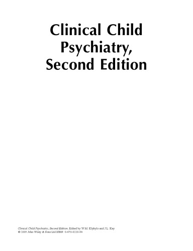 Clinical Child Psychiatry, Second Edition