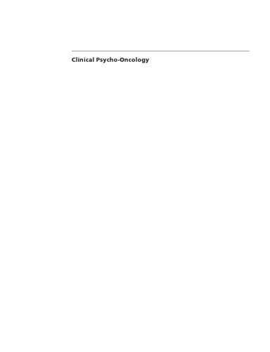 Clinical Psycho-Oncology: An International Perspective