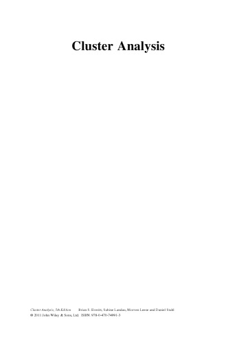 Cluster Analysis, 5th Edition