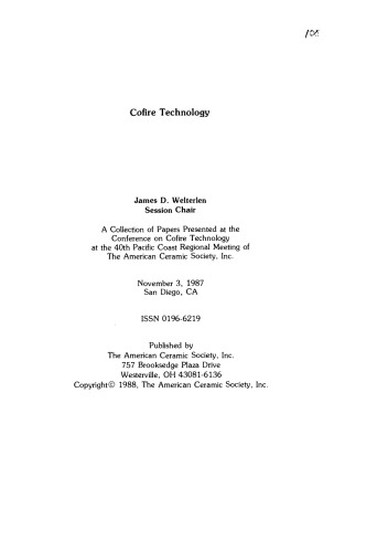 Cofire Technology: Ceramic Engineering and Science Proceedings, Volume 9, Issue 11/12