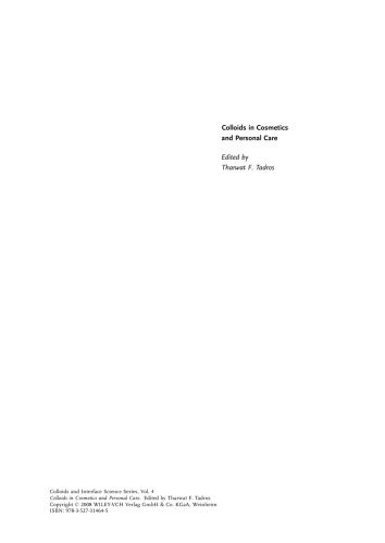 Colloids in Cosmetics and Personal Care, Volume 4