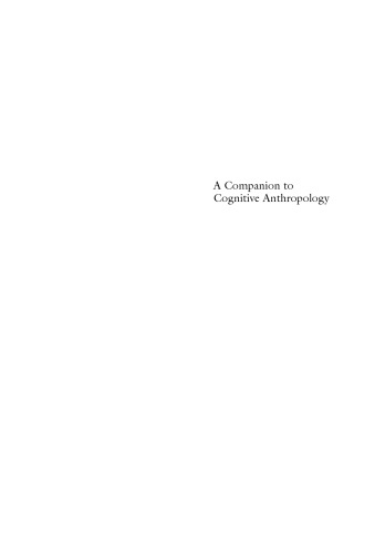 A Companion to Cognitive Anthropology