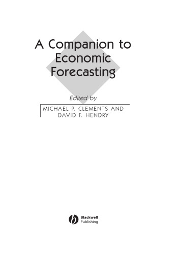 A Companion to Economic Forecasting