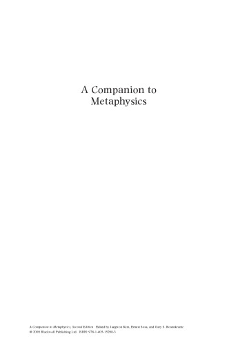 A Companion to Metaphysics, Second Edition