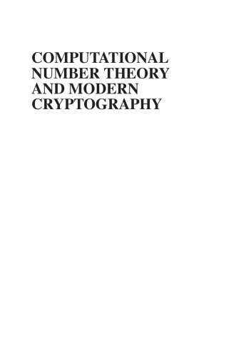 Computational Number Theory and Modern Cryptography