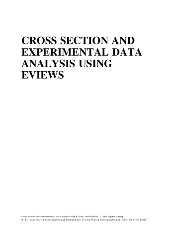 Cross Section and Experimental Data Analysis Using Eviews