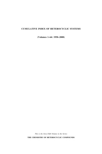 Cumulative Index of Heterocyclic Systems
