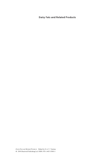 Dairy Fats and Related Products