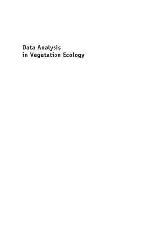 Data Analysis in Vegetation Ecology, Second Edition