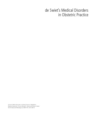 de Swiet's Medical Disorders in Obstetric Practice, Fifth Edition