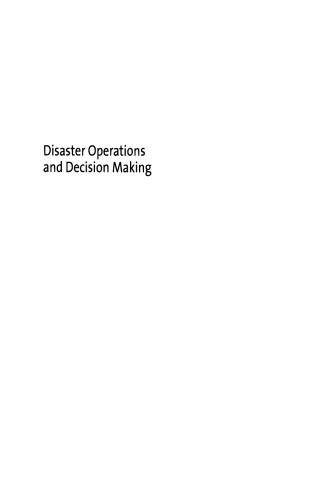Disaster Operations and Decision Making