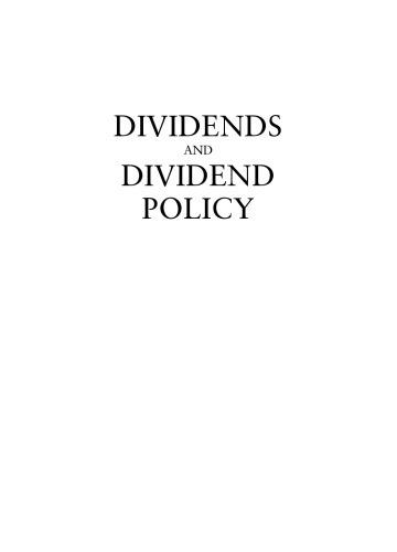 Dividends and Dividend Policy