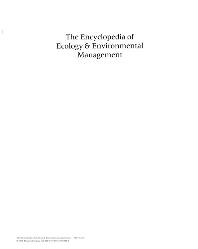 The Encyclopedia of Ecology & Environmental Management