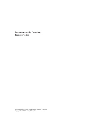 Environmentally Conscious Transportation