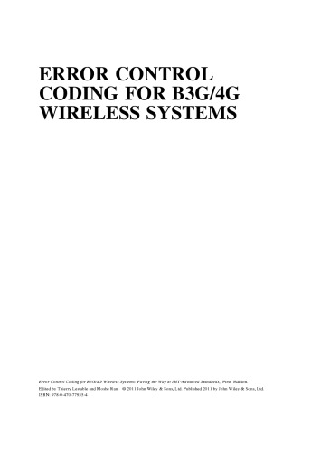 Error Control Coding for B3G/4G Wireless Systems: Paving the Way to IMT-Advanced Standards