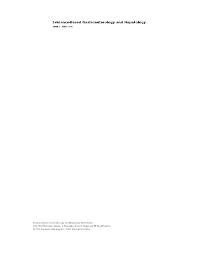 Evidence-Based Gastroenterology and Hepatology, Third Edition