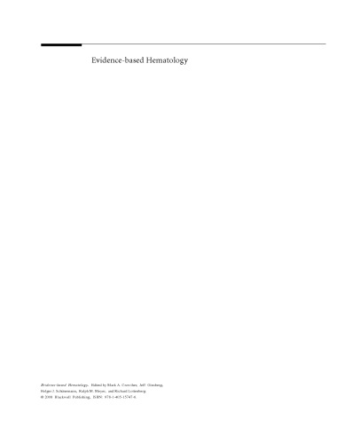 Evidence-Based Hematology